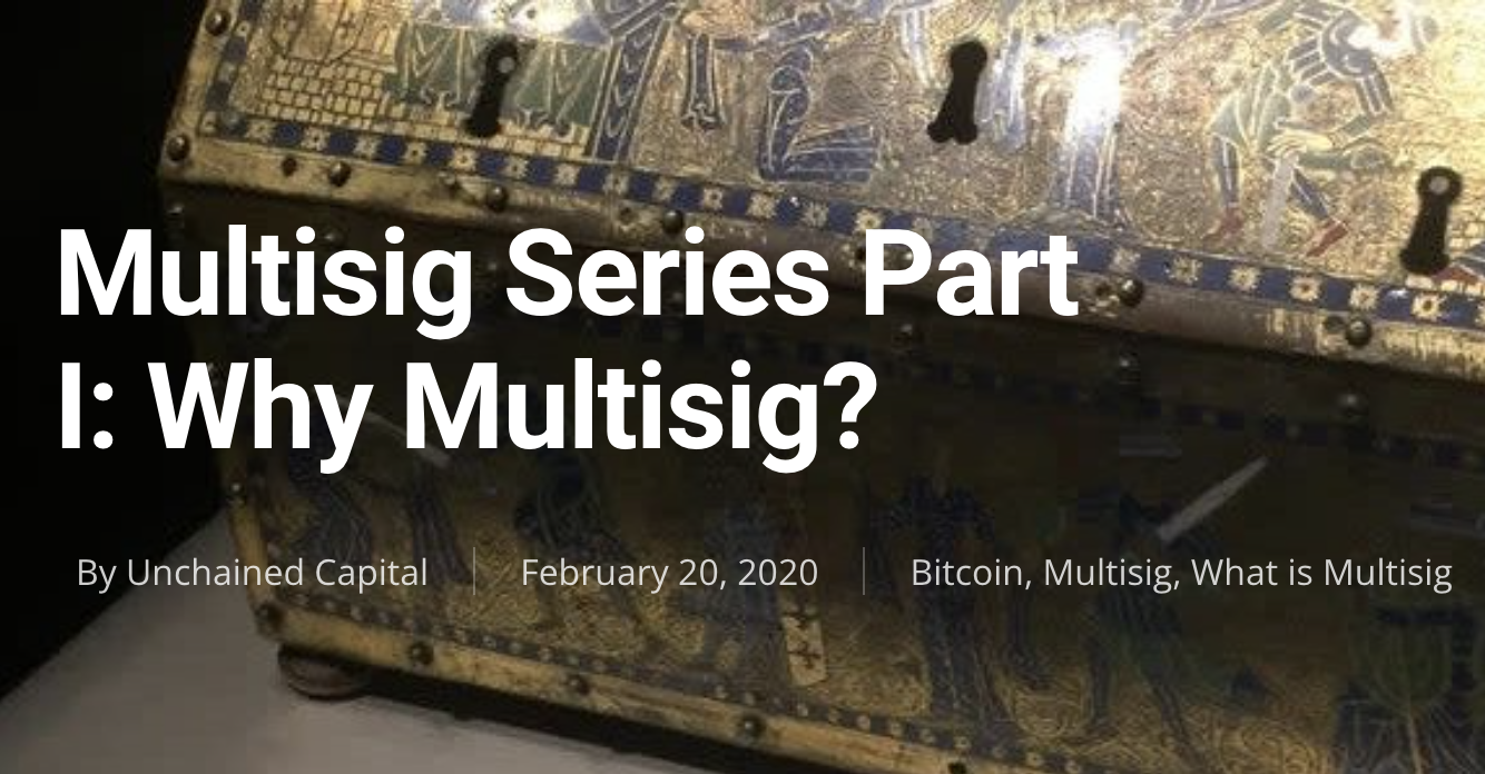 マルチシグを推奨する理由 | ロストイン・ビットコイン